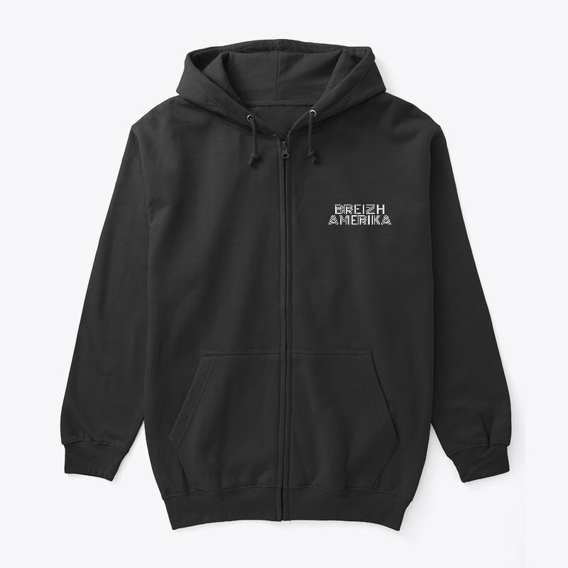 Breizh Amerika Black Zipper Hoodie